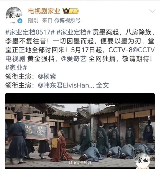 杨紫主演《家业》定档5月17日接档央视八套黄金档 相关图片